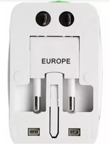 Adaptador Corriente USA ASIA a Enchufe Europeo Europa EEUU Conversor EU  Conector