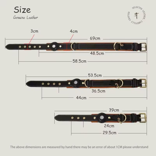 Vapho Collar Para Perros Compatible Con Airtag H15 Negro L