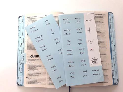 Índice Para Bíblia Católica | Abas Adesivas Para Bíblia | Abas Azul
