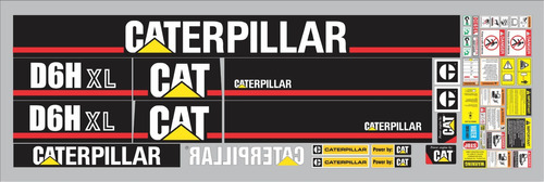 Kit De Calcomanías Para Caterpillar D6h Xl