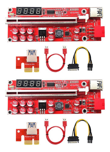 2 Tarjetas Elevadoras Pcie V013 Pro Pcie Pci Express X1 A X1