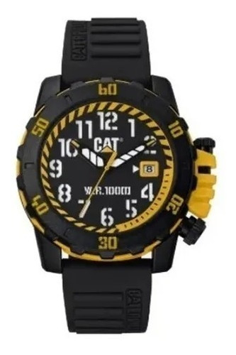 Reloj Analógico Barricade Negro Amarillo Elite Water 