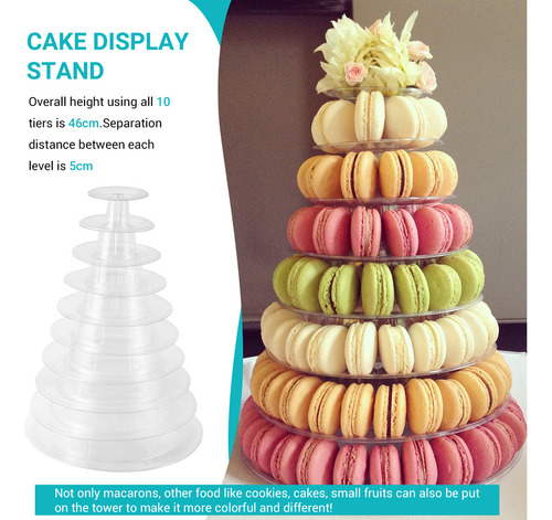 // Expositor De Macarrones Con Forma De Torre De 10