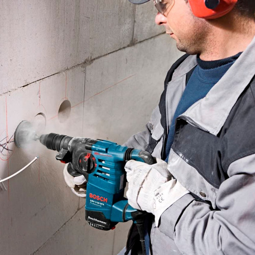 Imagen 5 de 9 de Rotomartillo Percutor 28mm Bosch Professional 3,1 J + Mechas