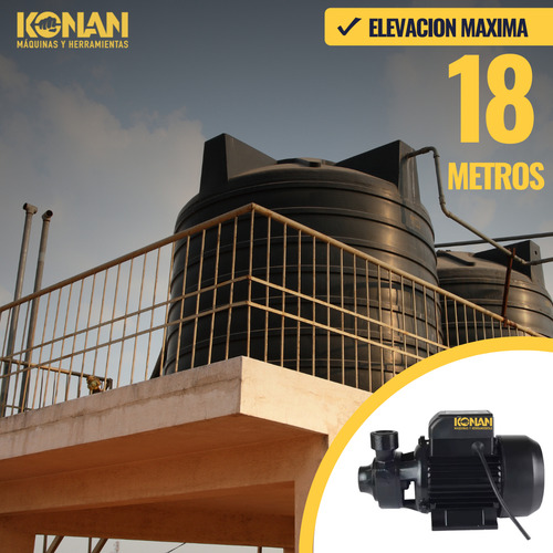 Bomba Periferica Konan 1/2hp Altura 28mts Caudal 28 L/min Succion 8 Mts