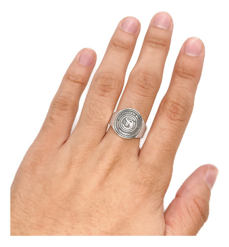 Anillo Escudo Equipo FĂștbol Argentina Independiente Rivadavia Mendoza C - Grande Plata 925