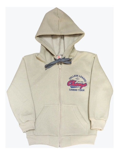 Campera Algodon Premium Frisado De Niño Niña-champ-kiding C3