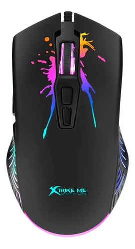 Mouse Gamer Óptico 7200dpi 7 Botones Luz Fondo Rgb Xtrike Me