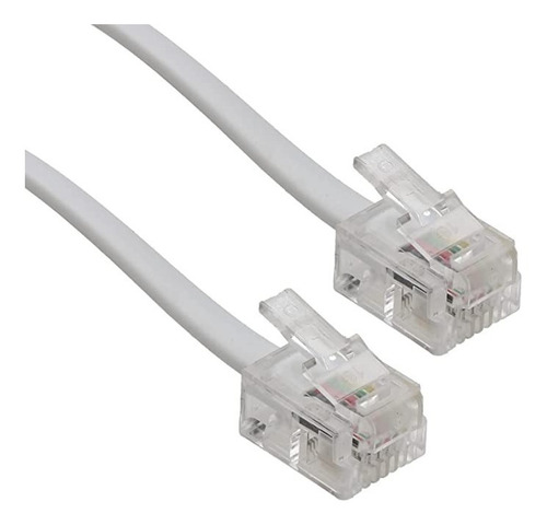 Cable De Telefono Fijo Rj11 2 Metros Con Conector