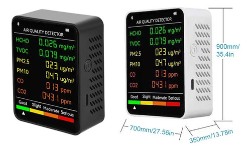 2024 6 En 1 Pm2,5 Pm10 Hcho Tvoc Co Co2 Aire Multifuncional