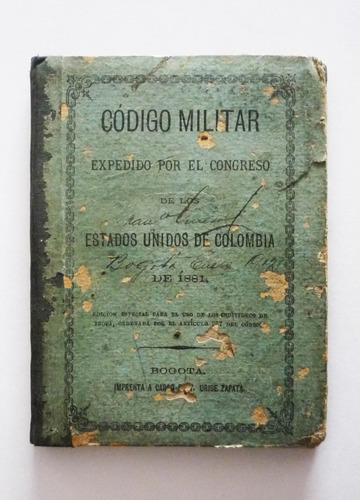 Codigo Militar Expedido Por El Congreso De Ee Uu Colombia 