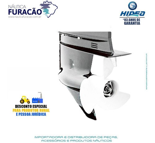 Imagem 2 de 4 de Motor De Popa Hidea 2 Tempos 70hp Fhl-d