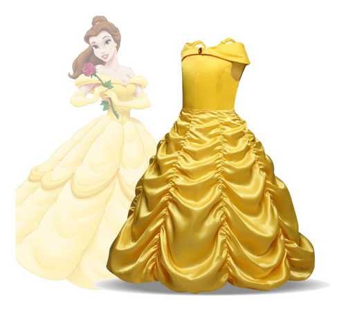 Vestido De Princesa Bella - Disfraz La Bella Y La Bestia