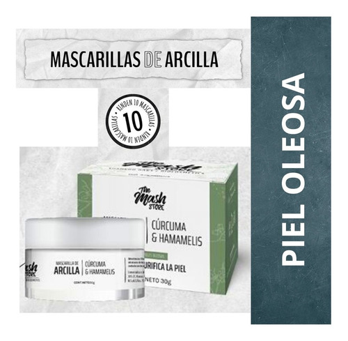 Mascarilla De Arcilla En Polvo Con Cúrcuma & Hamamelis X30gr Tipo de piel Para pieles oleosas