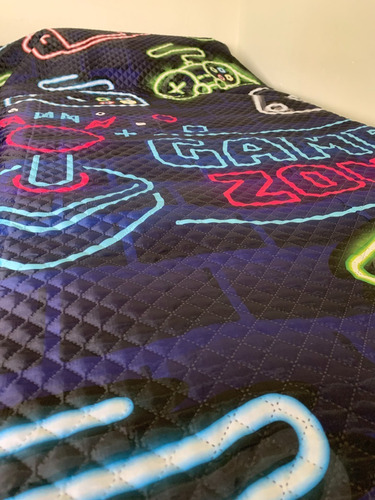 Imagen 4 de 4 de Soy Gamer 11/2 Plaza Cover Quilt Acolchado Liviano Juego