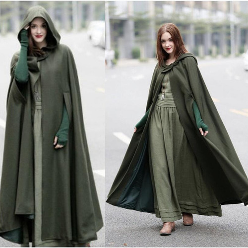 Abrigo De Mujer Capa Poncho Abrigo Trench Frente