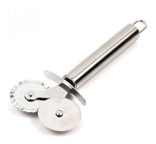 Carretilha Dupla Cortador Inox Massa Pastel Pizza