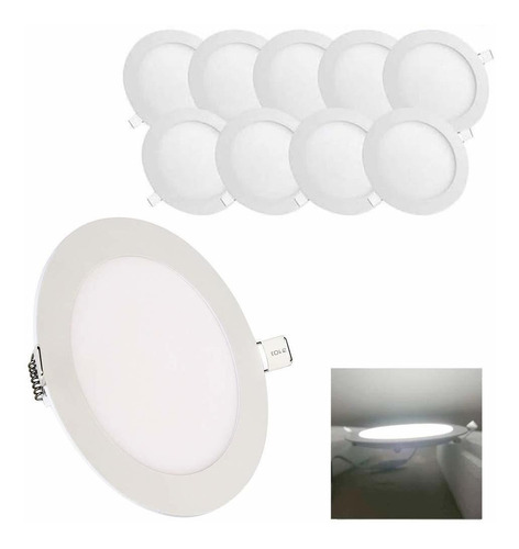 Hminled Panel Empotrado Led Redondo Ultra Delgado De 8 Pulga