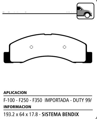 Imagen 1 de 7 de Juego Pastillas De Freno Litton P/ Ford F-4000 Desde 1999