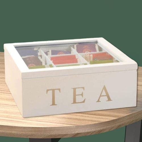 Caja De Almacenamiento De Té De Madera, Organizador De Té L