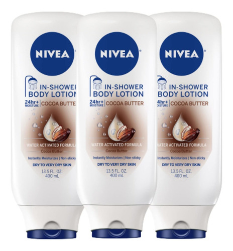 Nivea - Locin Corporal De Mantequilla De Cacao En La Ducha, 