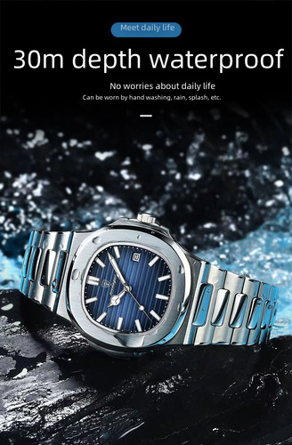 Reloj De Cuarzo Impermeable Poedagar 613 Para Hombre