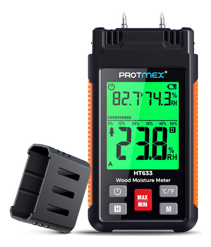 Protmex Ht633 Medidor Digital De Humedad De Madera, Detector