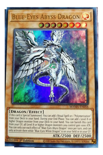 Blue-eyes Abyss Dragon Yu-gi-oh! Original Konami 