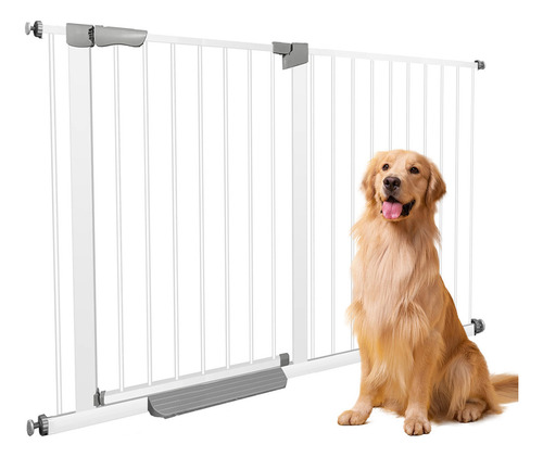 Puerta de seguridad bebes Jeeleko 4009 para interior expandible reja color blanco 153cm-160cm
