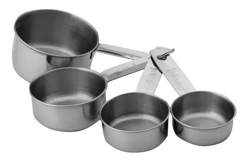 Conjunto De Copos Medidores De Xícara De Inox 4 Peças