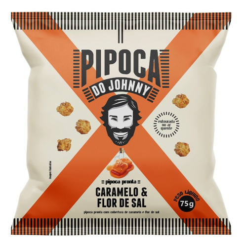 Pipoca Pronta Caramelo E Flor De Sal 75g - Pipoca Do Johnny