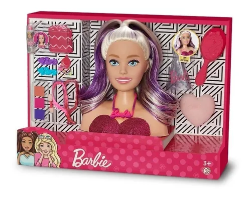 Boneca Barbie Busto Styling Head Faces Maquiagem AcessóriosPupeeAcessórios  para BonecasOficina Brinquedos