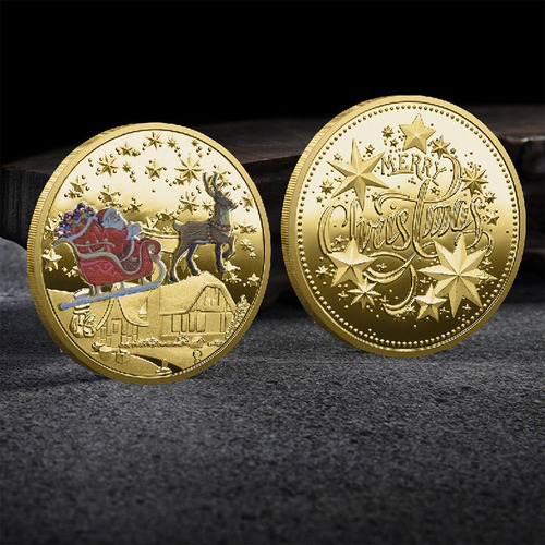 A Moneda De Navidad Moneda De Desafío De Navidad Moneda