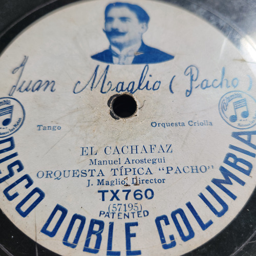 Pasta Juan Maglio Orq Tipica Pacho Disco Columbia C607