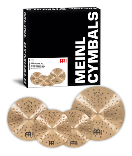 Kit De Pratos De Bateria Meinl Pure Alloy Hammered 15/18/22