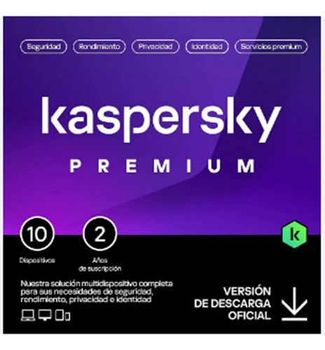 Kaspersky Premium Total Security 10 Dispositivos 2 Año 2025.