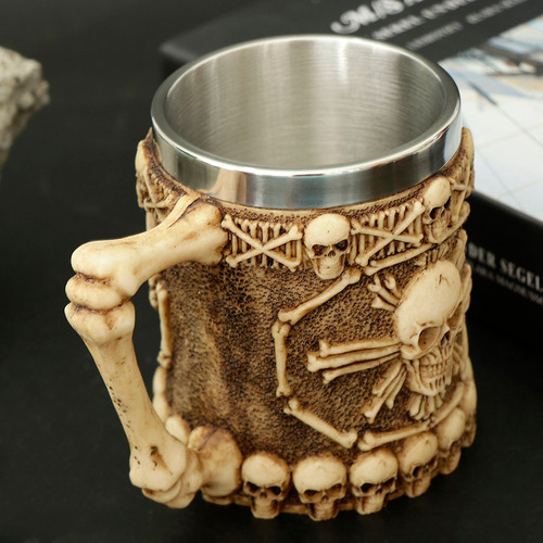 450 Ml De Cráneo Gótico Tankard Taza De Cerveza Taza Para