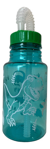 Botella 475 Ml Para Niño De Dinosaurio Rex Bpa Free Reciclab