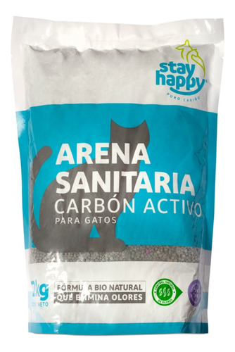 Arena Ultra Aglutinante P Gatos Stay Happy 4kg Carbón Activo