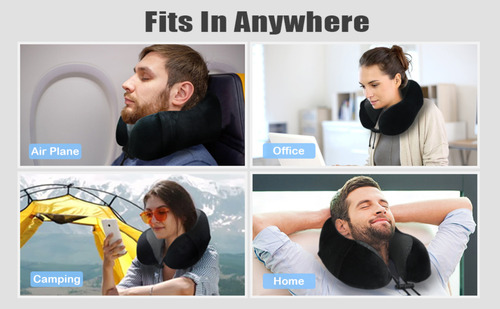 Almohada De Cuello Relajante Para Viaje Cojín Soporte Cómodo