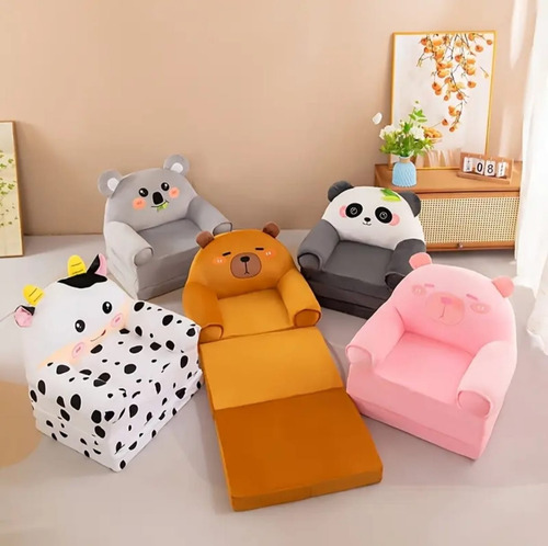 Sillon Para Niños 2 En 1 Capybara Carpinchos Capibara Café