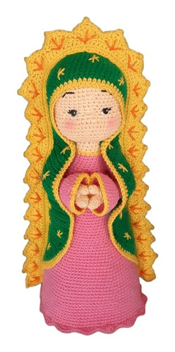 Virgen De Guadalupe Gde - Muñeco De Apego Crochet Amigurumi