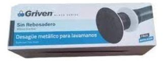 Desague Lavamanos Negro Con Rebose Griven 9204