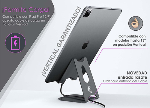 Imagen 2 de 8 de Soporte Tablet De Escritorio Bam T4 Universal 4-14 Premium!