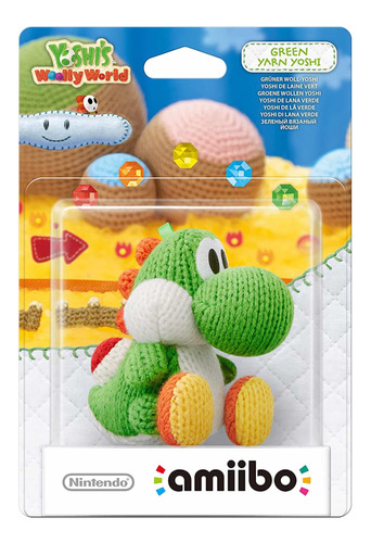 Figura Amiibo Green Yarn Yoshi - Yoshis Wolly World Series