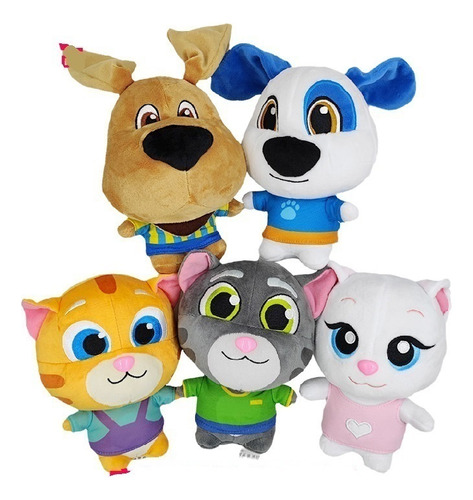 5 Piezas Hank Perro 18 Cm Original Talking Tom Cat Y Sus