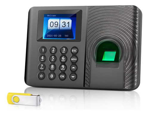 2.8  Usb Biométrico Reloj W/sistema Huella Asistencia Regist