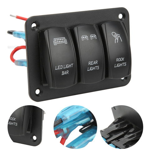 Panel Basculante De 3 Bandas, Barra Led De 5 Pines, Retroilu