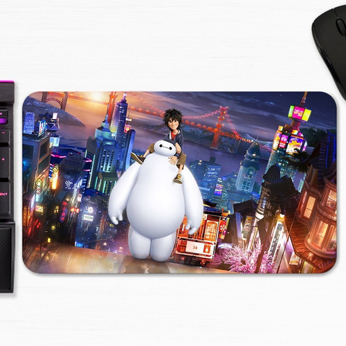 Mouse Pad Grandes Heroes Baymax Hiro Hamada Art Gamer M