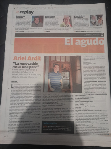 Diario Clarin Espectáculos Darin Borensztein 10 10 2010 (Usado)
